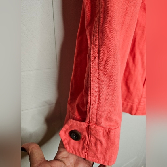 Gap Womens Coral Classic Denim Jacket Size M EUC - Picture 6 of 9